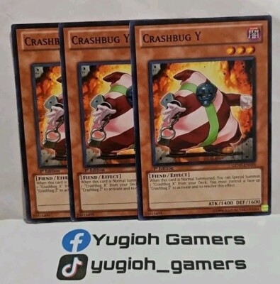 YUGIOH CRASHBUG Y X3 COMMON LIGHT PLAYED | eBay