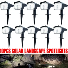 10Pcs 76 LED Solar Motion Spotlights Landscape Light Outdoor Garden Pathway Lamp