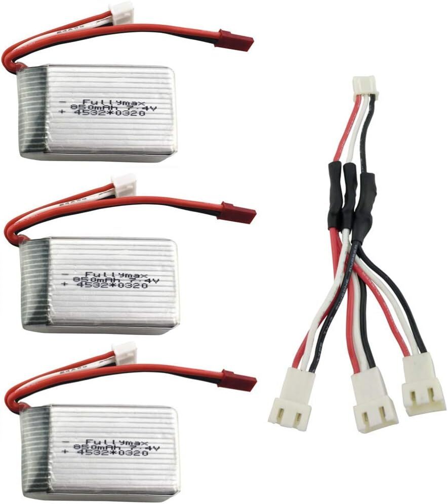 2x Lipo Battery for UDI U829 Quadcopter RC Helicopter Forced Landing 7.4V 850mah