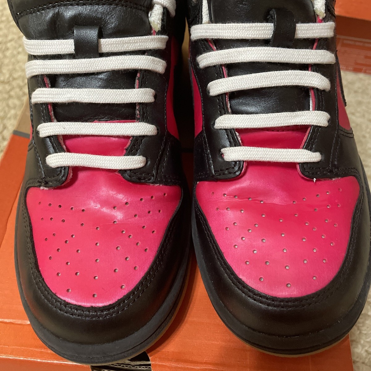 Nike Dunk Low 'cerise Black Gum' Rare- 2000s 309324-602 Good