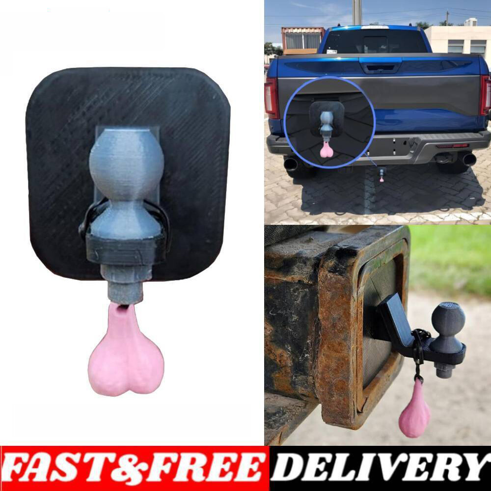 Funny Trailer Hitch Ball Cover - 3D Novelty Design For 2x2 Inch Square Receivers, Weather-Resistant Resin-1051116