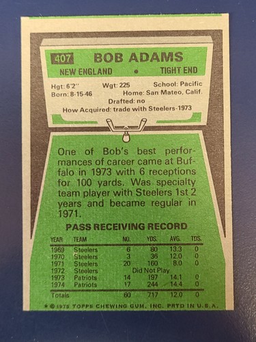 1975 Topps Football Cards Complete Your Set You Pick Choose Each #326 - 528 - Picture 111 of 277