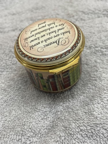 Halcyon Days Enamel William Wordsworth Sonnet Trinket Pill Box 1 3/4" in size - Picture 7 of 11