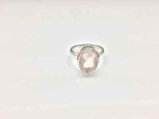 Solid 925 Sterling Silver Natural Rose Quartz Ring Stone Jewelry For Her R 85