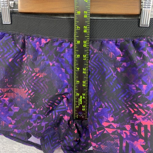 Reebok Girls Youth Shorts Small 8/10 Purple Lined Athletic Pull On Elastic Waist - Picture 6 of 11