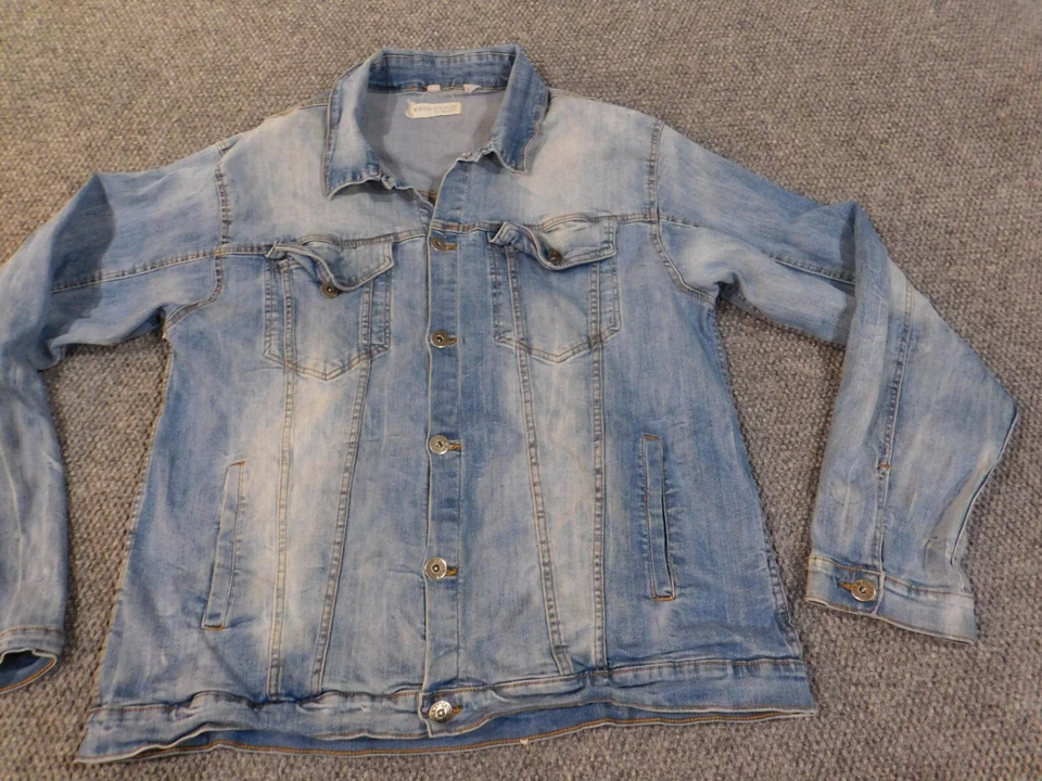 Chaqueta Evolution in Designs Grande Para Hombre Y2K Vintage Denim Botón Retro Clásico Foto 2 de 4