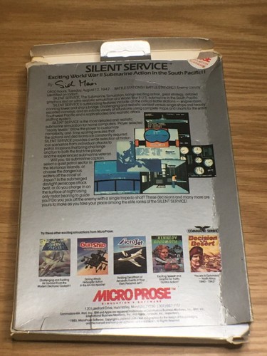 Atari 400/800 Computer SILENT SERVICE Video Game 1985 - Picture 10 of 10