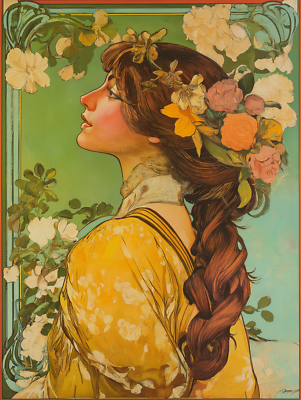 アール・ヌーヴォー　vintage poster Art Nouveau Poster | Vintage Exhibition Poster | Retro Home