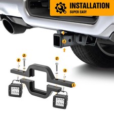 Tow Hitch Mount 3 Led Lights Pods Backup Reverse For Jeep Grand Cherokee Tow Hitch Mount 3 Led Lights Pods Backup Reverse For Jeep Grand Cherokee