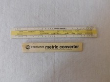 SLIDE RULE METRIC CONVERTER STERLING MADE IN USA