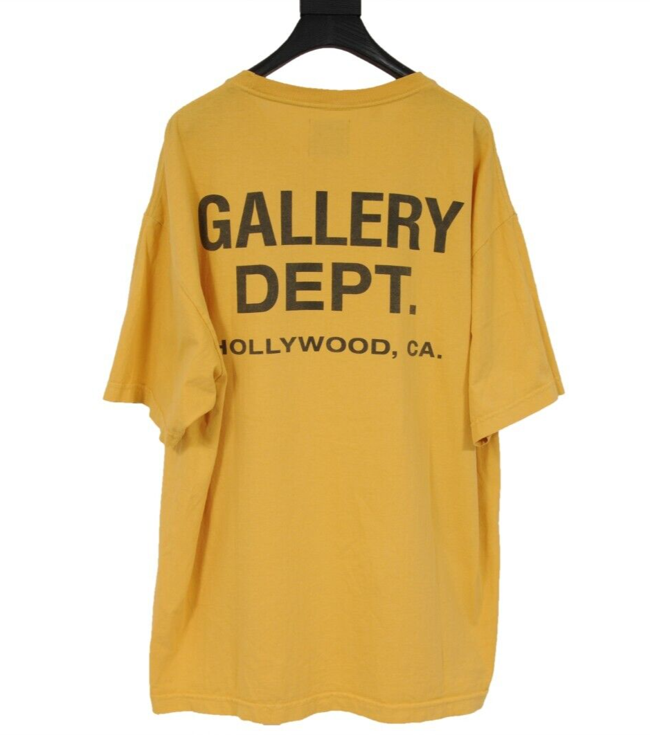 Gallery Dept Logo Souvenir T Shirt Large Yellow Black 100