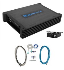 Rockville DBM12 2000w 2-Ohm Marine/Boat Mono Amplifier Bass Remote Amp Wire Kit