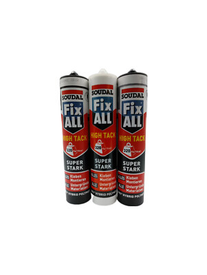 Soudal Fix All High Tack, Kleb- und Dichtstoff, 3 Farben, 420 g, Hyprid Polymer