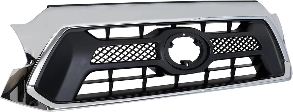 Conjunto de rejilla carcasa e inserto negro y cromado para Toyota Tacoma 2012-2015 Foto 3 de 4
