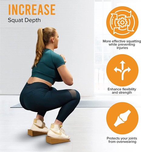 Sisyphos Cork Squat Wedge Block - 2 PCS With Massage Ball And Free E-Book + Work - Picture 3 of 6