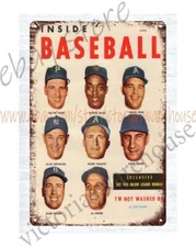 nice wall decor 1953 Inside Baseball Kiner Irvin Shantz Snider metal tin sign