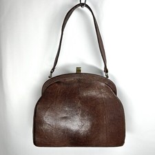 Vintage Lizard Skin Shoulder Bag with Gold H-Clasp — listing 4