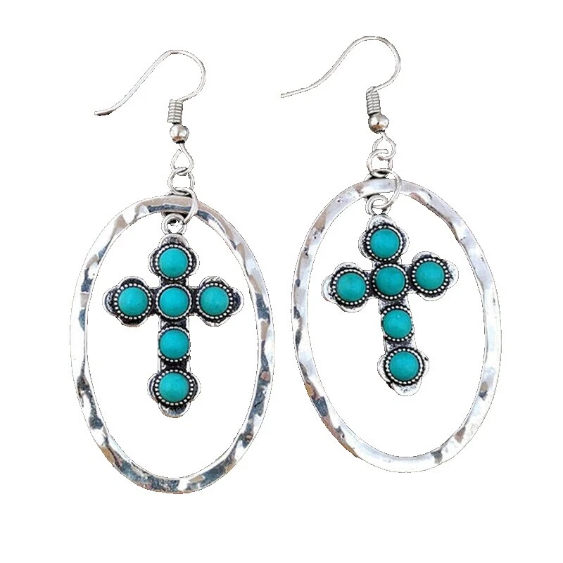 Pendientes de Moda Religiosa turquesa turquesa