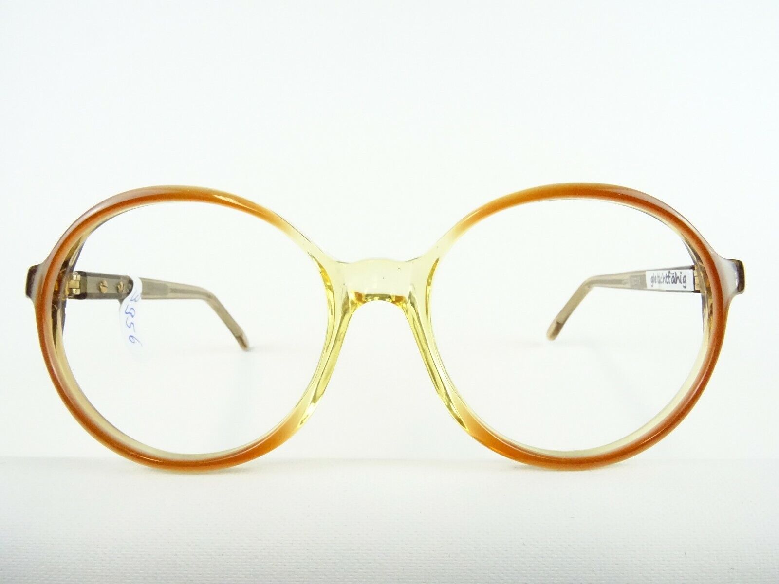 Yves St. Laurent große Damenbrille Designerware 70er braun klar Kunststoff Gr. L