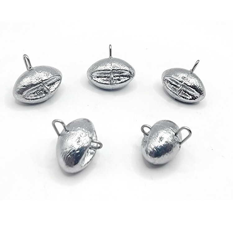 Football Swing Wobble Head No Hook Unpainted Rough Sinker Multiple Weight New