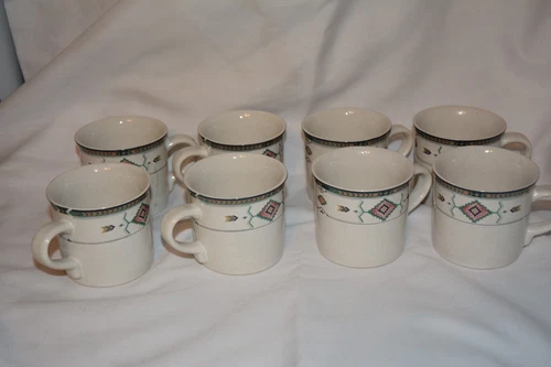 Mikasa Studio Nova Set of 8 ADIRONDACK Cups pre owned but in great condition