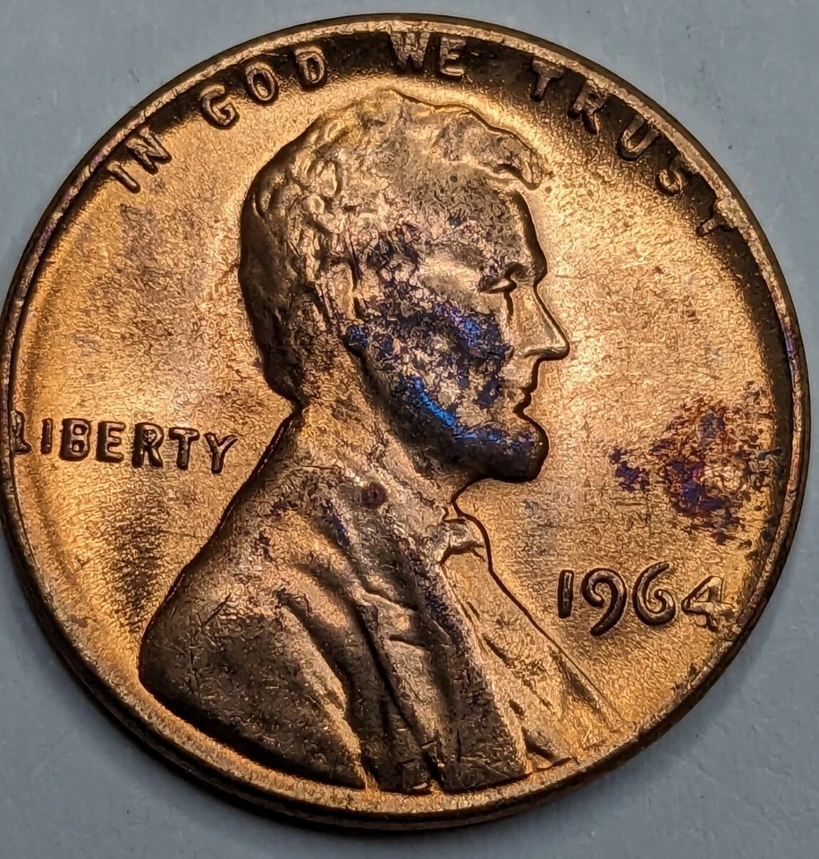1964 P Lincoln Cent Doubled Die Reverse - DDR Die, FS802 - Error- Corrosion S315 - Image 3 of 4