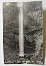 1915 era RPPC "Latourell Falls", Columbia River Highway, Oregon