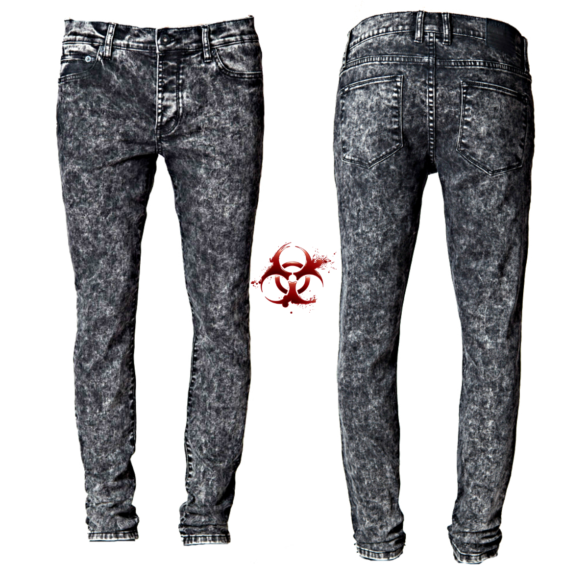 KILL CITY LIP SERVICE ASPHALT rocker gothic skinny rockabilly JEANS moto  punk