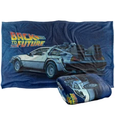 Back To The Future Delorean Silky Touch Super Soft Throw Blanket
