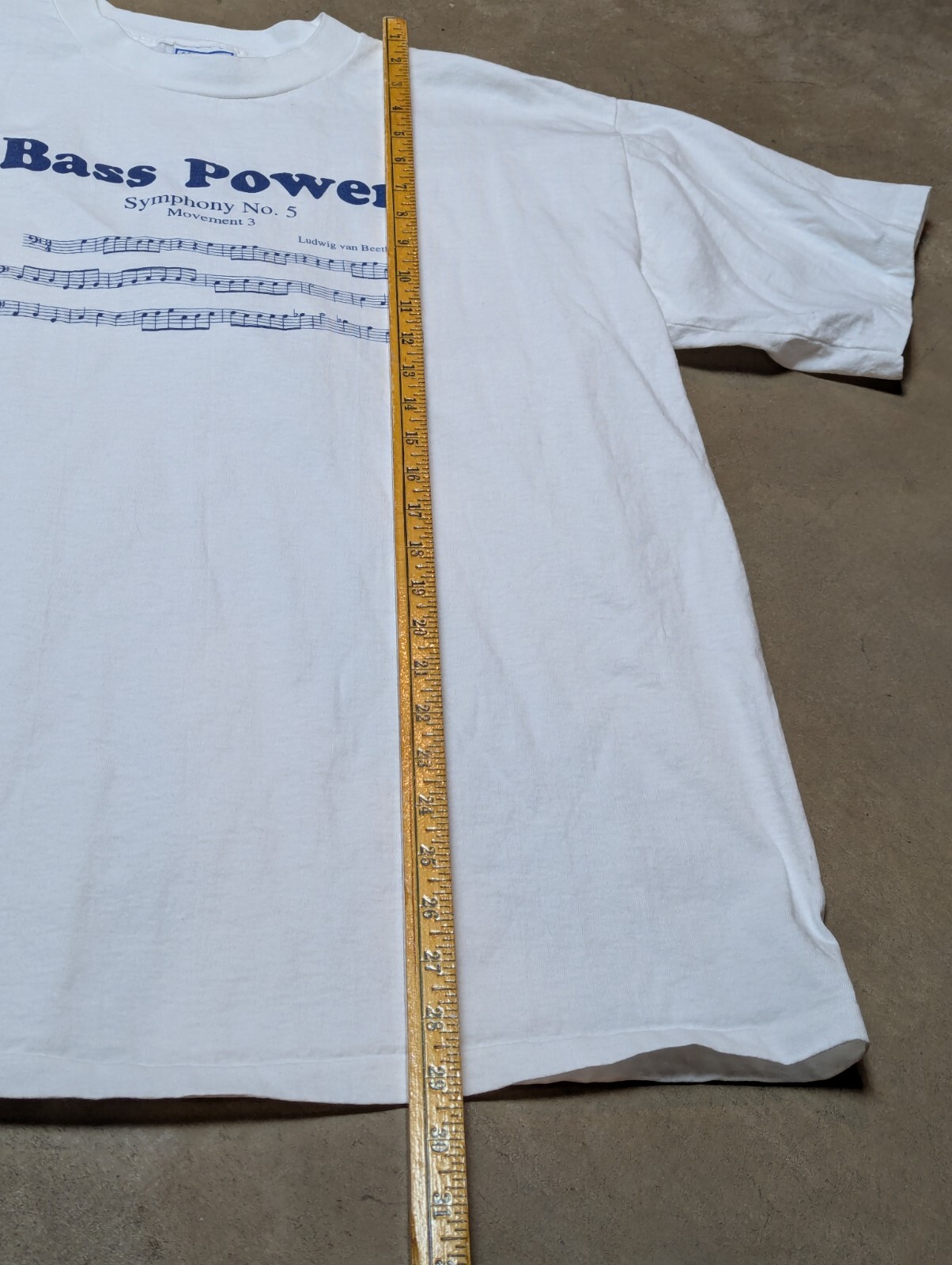 Vintage Bass Power Symphony No. 5 Ludwig van Beethoven All Sport T Shirt XL