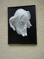 Rosenthal, Jesus Christus, Porzellan, Wandmaske, Holzbrett