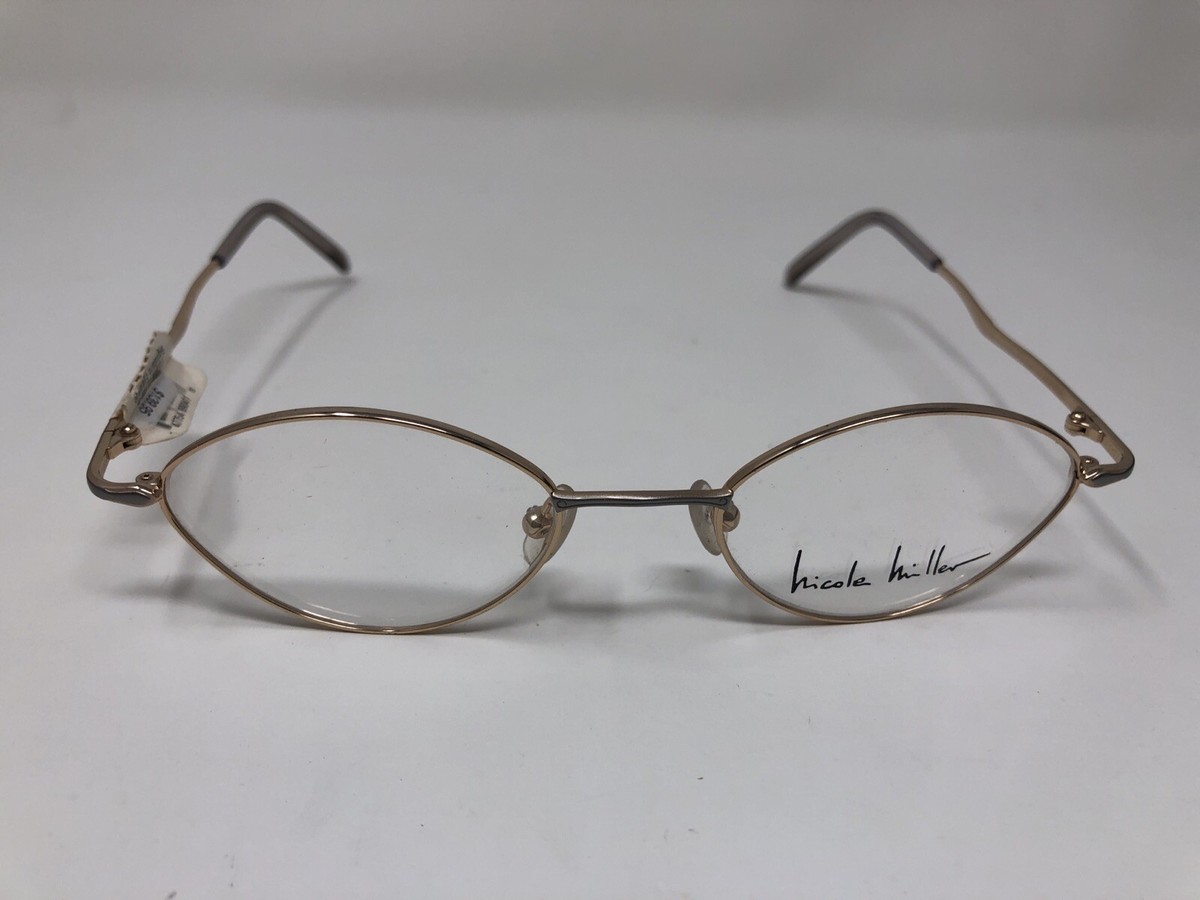Nicole Miller Eyeglasses Frame HONEYCOMB GOLD 48/19/135 FRINGE