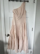 The Vintage Shop Pale Light Pink One Shoulder Dress Large LA Los Angeles Boho