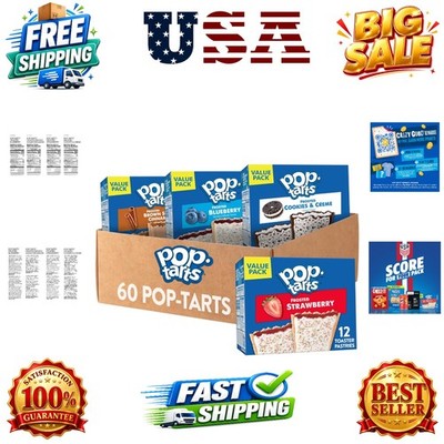 Toaster Pastries, Breakfast Foods, Kids Snacks, Variety Pack 60