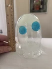 👻 Blenko Ectoplasm Glow-in-the-Dark Glass Ghostie 2452M–blue Eyes–Handcrafted