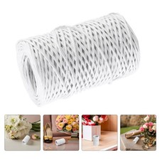 2 Rolls Floral Wire - Paper Covered Craft Twine 50m/164ft 1mm - Wired Twine for