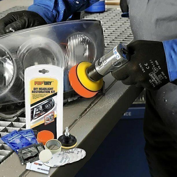 DIY Headlight Restoration Kit Cleaner With UV Protection Car Light Polisher Kit