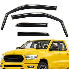 Sun Rain Visors Wind Rain Guards for 2019-2027 Dodge Ram 1500 Quad Cab