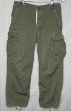 Vintage Poplin OG 107 Men  s Trousers 60s Preowned Military Cargo Pants 34  x30  