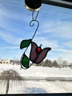 Tiffany Stained Glass collectors Club  Pink Tulip Sun Catcher Vintage