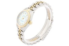 Rolex Datejust 18K Yellow Gold & SS Ice Blue Diamond Dial Jubilee Watch 69173 3
