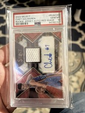 2022 Select Rookie Jersey Auto Chet Holmgren Red Wave SP RPA RC PSA 10 GEM OKC