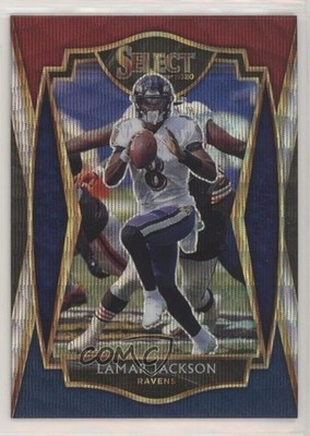 2020 Panini Select Premier Level Tri-Color Prizm 60/199 Lamar Jackson #102 uk2
