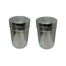 Stainless Steel Flour And Cocoa Shaker Set of 2 | Sifter Dredger Duster Baking