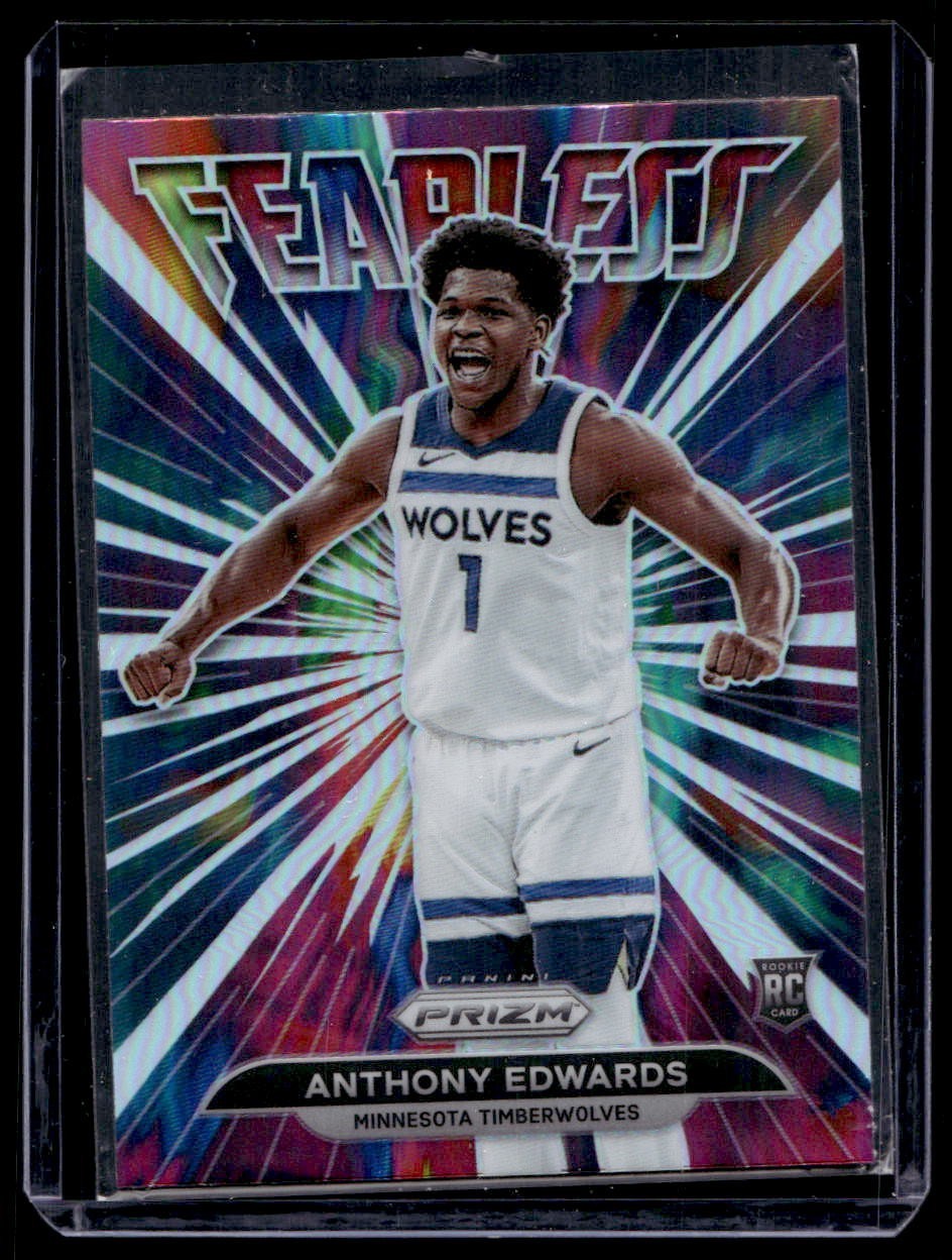 2021-22 Panini Prizm Fearless Anthony Edwards Silver Prizm Rookie #15