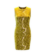 LA Hearts Sweater Dress Women Small Green White Knit Bodycon Sleeveless Casual M