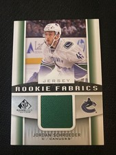 2013-14 SP Game Used #RF-SC Jordan Schroeder Rookie Fabrics