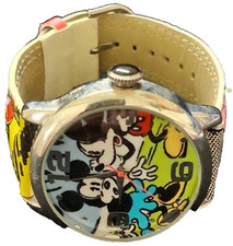 DISNEY MICKEY AND MINNIE MOUSE WRISTWATCH MIN171K COMIC-STYLE THEMED WATCH RARE
