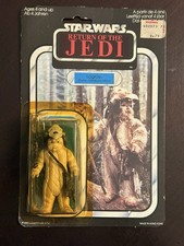 Vintage Star Wars Logray MOC Sealed ROTJ 65 Back Carded Ewok Kenner Figure