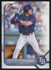 2022 Bowman Draft #BD-158 Dru Baker  Tampa Bay Rays